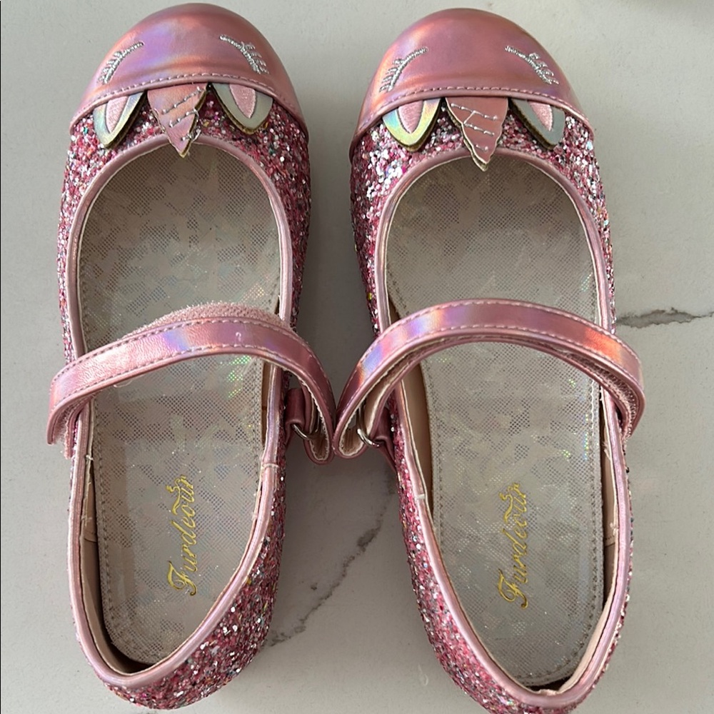 Furdeour Kids Pink Glitter Shoes size 11